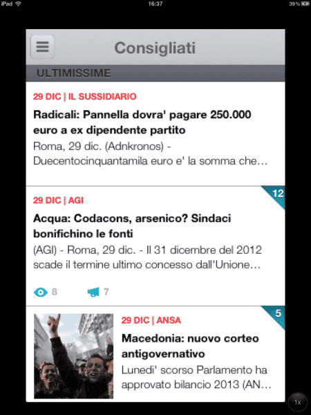 Giornali online e applicazioni per cellulari